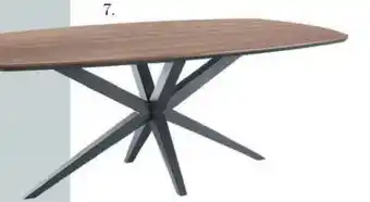 IN.HOUSE Eettafel Warita Deens ovaal houtstructuur 220x120cm aanbieding