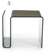 IN.HOUSE Bijzettafel Shadow transparant bruin aanbieding