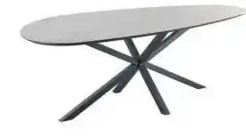 IN.HOUSE Eettafel Canarias kiezel HPL Aperol 230x110cm aanbieding