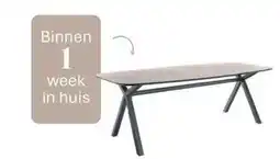 IN.HOUSE Eettafel Canarias tonvormig HPL brons 220x100cm aanbieding