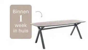 IN.HOUSE Eettafel Canarias tonvormig HPL brons 220x100cm aanbieding