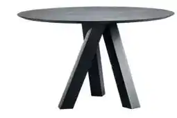 IN.HOUSE Eettafel Canarias rond HPL zwart 130cm aanbieding