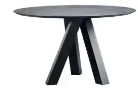 IN.HOUSE Eettafel Canarias rond HPL zwart 130cm aanbieding