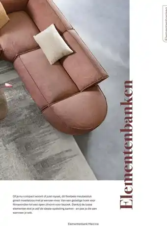 IN.HOUSE Elementenbank links Marcina roze aanbieding
