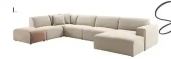 IN.HOUSE Elementenbank links Lagonia beige aanbieding