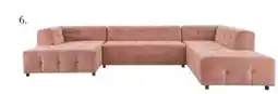 IN.HOUSE Elementenbank links Durina roze aanbieding