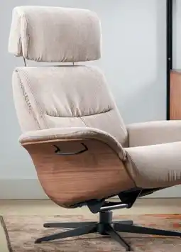 IN.HOUSE Relaxfauteuil Hintas M beige hout aanbieding