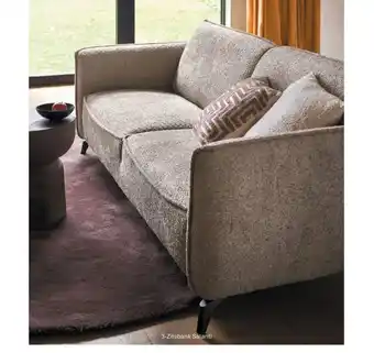 IN.HOUSE 3-Zitsbank Salanti lichtbruin aanbieding