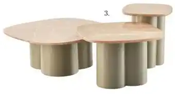 IN.HOUSE Salontafelset Quaranta marmer beige aanbieding