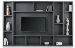 IN.HOUSE TV-kastenwand Lentaro eikenhout zwart aanbieding