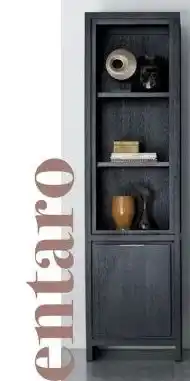 IN.HOUSE Boekenkast Lentaro eikenhout zwart aanbieding