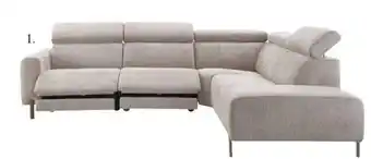 IN.HOUSE Hoekbank links met relax Nardio taupe aanbieding