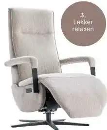 IN.HOUSE Relaxfauteuil Lerira met sta-op M beige aanbieding