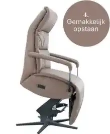 IN.HOUSE Relaxfauteuil Chanti met sta-op L bruin leer aanbieding