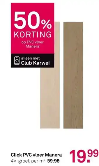 Karwei Click PVC vloer Manera aanbieding