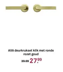Karwei AXA deurkrukset klik met ronde rozet goud aanbieding