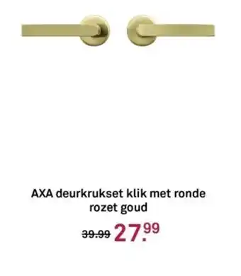 Karwei AXA deurkrukset klik met ronde rozet goud aanbieding