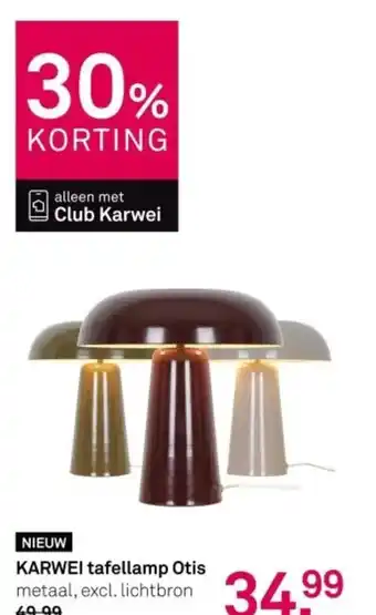 Karwei KARWEI tafellamp Otis aanbieding
