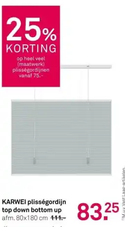 Karwei KARWEI plisségordijn top down bottom up aanbieding