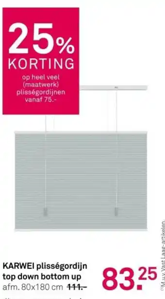 Karwei KARWEI plisségordijn top down bottom up aanbieding
