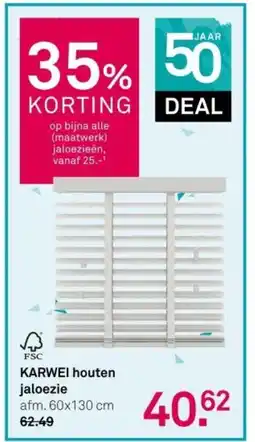 Karwei KARWEI houten jaloezie aanbieding