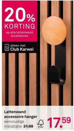Karwei Lattenwand accessoire hanger aanbieding