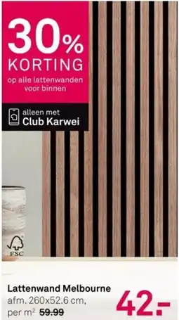 Karwei Lattenwand Melbourne aanbieding