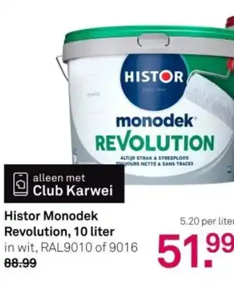 Karwei Histor Monodek Revolution aanbieding