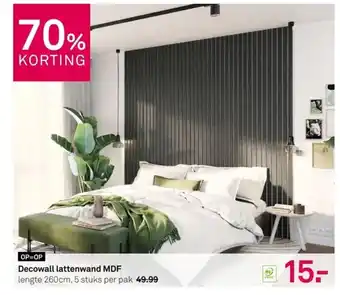 Karwei Decowall lattenwand MDF aanbieding