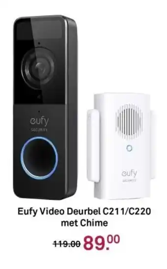 Karwei Eufy Video Deurbel C211/C220 met Chime aanbieding