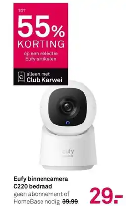 Karwei Eufy binnencamera C220 bedraad aanbieding