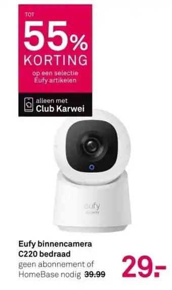Karwei Eufy binnencamera C220 bedraad aanbieding