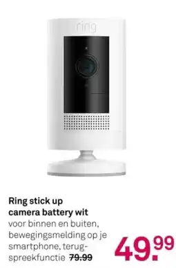 Karwei Ring stick up camera battery wit aanbieding