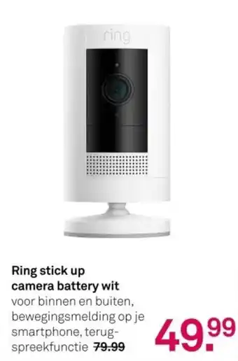 Karwei Ring stick up camera battery wit aanbieding