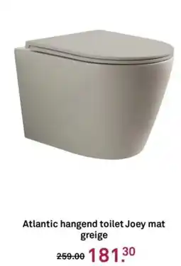 Karwei Atlantic hangend toilet Joey mat greige aanbieding