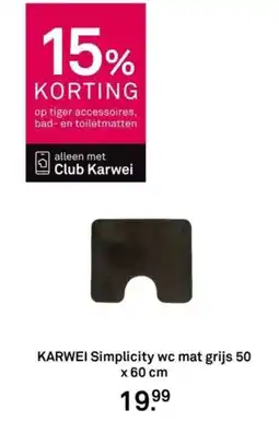 Karwei KARWEI Simplicity wc mat grijs aanbieding