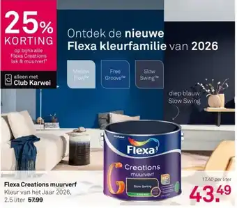 Karwei Flexa Creations muurverf aanbieding