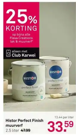 Karwei Histor Perfect Finish muurverf aanbieding