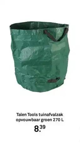 Karwei Talen Tools tuinafvalzak opvouwbaar groen 270 L aanbieding