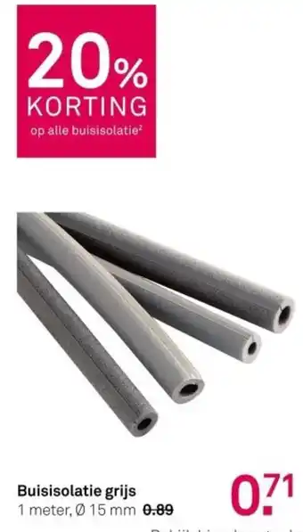 Karwei Buisisolatie grijs aanbieding