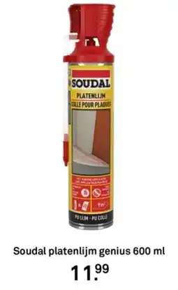 Karwei Soudal platenlijm genius aanbieding