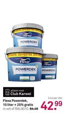 Karwei Flexa Powerdek, 10 liter +25% gratis aanbieding
