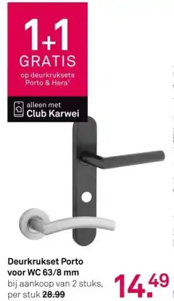 Karwei Deurkrukset Porto voor WC 63 aanbieding