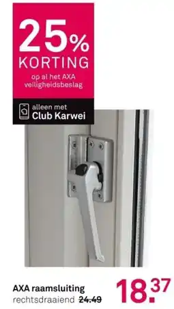 Karwei AXA raamsluiting aanbieding