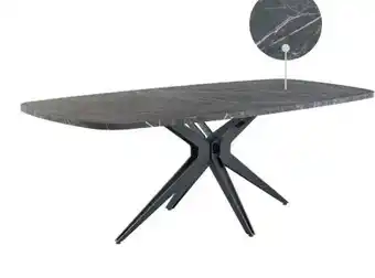 IN.HOUSE Eettafel Sirione Deens ovaal HPL zebra marmer 225x100cm aanbieding