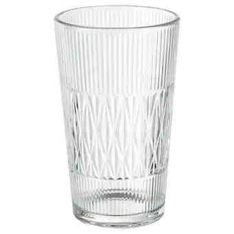 IKEA SmÄllspirea glazen vaas, helder, geribbeld design, elegant aanbieding