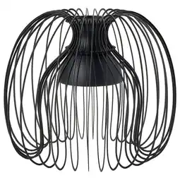 IKEA Kallfront zwarte hanglamp, ronde vorm met gebogen metalen draden, modern design aanbieding