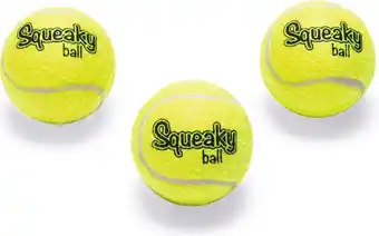 Intratuin Beeztees tennisbal met pieper D 5 cm 3 stuks aanbieding