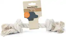 Intratuin Beeztees flostouw met 2 knopen medium 27 x 6,5 x 6,5 cm aanbieding