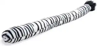 Intratuin Beeztees knuffel zebra staart Jungle 50 x 6 x 5 cm aanbieding